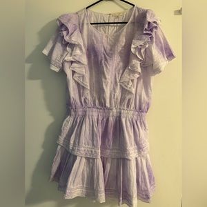 LoveShackFancy Natasha mini dress- Violet splash size: L